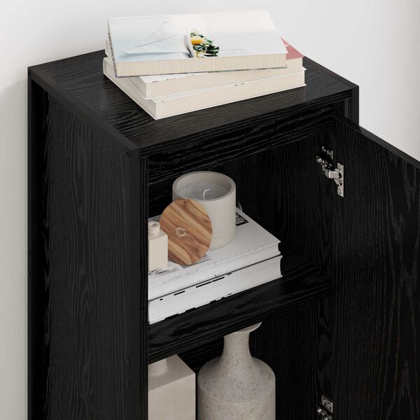 vidaXL Strani &scaron;al Črna Orehovina 43 x 36 x 75,5 cm Konstruiran les