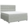 vidaXL Box spring postelja z vzmetnico svetlo siva 180x200 cm žamet