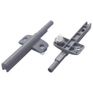 vidaXL Mehko zapiralo 2 pcs Siva 125 x 47 x 15 mm PP