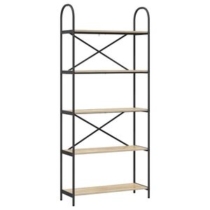 vidaXL Knjižna polica Sonoma hrast 80 x 30 x 183 cm Konstruiran les