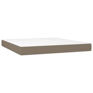 vidaXL Vzmetnica z žepkasto vzmetjo srednje trdote taupe 180x200x20 cm blago