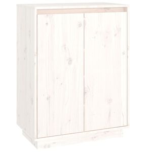 vidaXL Omarica za čevlje bela 60x35x80 cm trdna borovina