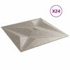 vidaXL Stenske plo&scaron;če 24 pcs Zvezda Betonski 50 x 50 cm XPS Pena