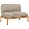 vidaXL Kavčna garnitura Taupe 120 x 92 x 69 cm Masiven les akacije