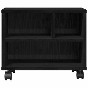 vidaXL Stojalo za tiskalnik Črna Orehovina 41 x 32 x 34,5 cm