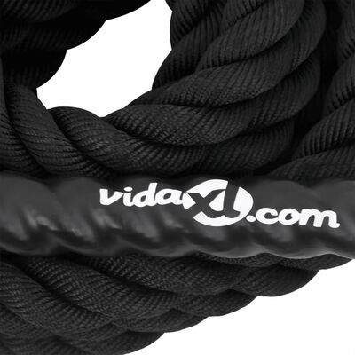 vidaXL Bojna vrv črna 6 m 4,5 kg poliester