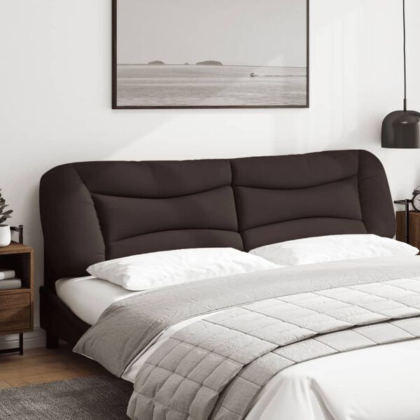 vidaXL Blazina za vzglavje Hvar temno rjava 200 cm blago