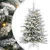 vidaXL Umetno Zložljivo Božično Drevo Bela 150 cm PE in PVC