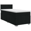 vidaXL Postelja boxspring z vzmetnico Črna 80 x 200 cm Blago