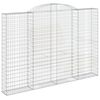 vidaXL Obokane gabion ko&scaron;are 3 kosa 300x30x200/220 cm pocinkano železo