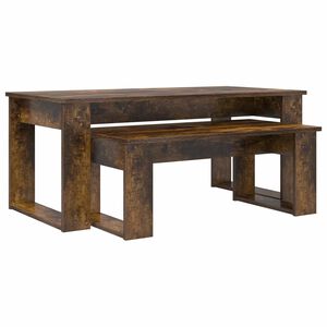 vidaXL Set kavno mizico 2 kos Dimljeni oreh 100 x 50 x 42 cm