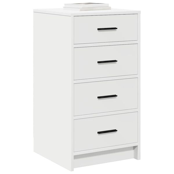 vidaXL Strani &scaron;al s predalom Bela 40 x 41 x 75 cm Konstruiran les