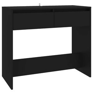 vidaXL Konzolna mizica črna 89x41x76,5 cm jeklo