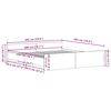 vidaXL Konstrukcija postelje Umetni hrast 203 x 203 x 50 cm