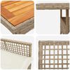 vidaXL Komplet za jedilnico v vrtu 5 pcs Bež poli ratan