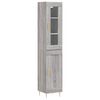 vidaXL Visoka omara siva sonoma 34,5x34x180 cm inženirski les