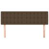 vidaXL Posteljno vzglavje 2 kosa temno rjavo 72x5x78/88 cm blago