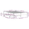 vidaXL Posteljni okvir brez vzmetnice vo&scaron;čeno rjav 135x190 cm borovina