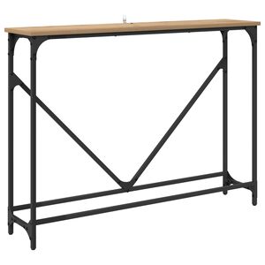 vidaXL Konzolna miza Umetni hrast 102 x 23 x 75 cm Inženirski les