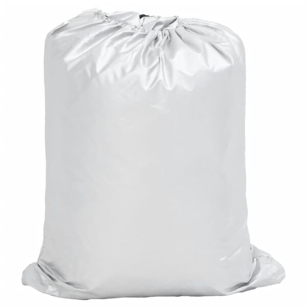 vidaXL Avtomobilska prevleka za limuzino z sponkami srebrna XXL