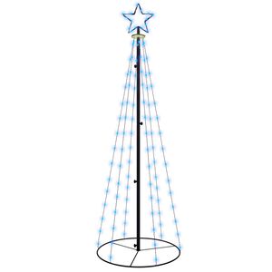 vidaXL Novoletna jelka stožec 108 modrih LED lučk 70x180 cm