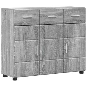 vidaXL Strani &scaron;al s polico FLORIN Siva Sonoma 88,5 x 30,5 x 73 cm
