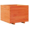 vidaXL Vrtno cvetlično korito vo&scaron;čeno 60x60x49,5 cm trdna borovina