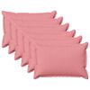 vidaXL Prevleka za blazino 6 pcs HOUTEN Roza 50 x 75 cm Lažni lanu