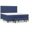 vidaXL Box spring postelja z vzmetnico modra 160x200 cm blago