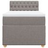 vidaXL Box spring postelja z vzmetnico taupe 90x190 cm blago