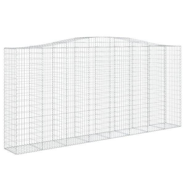 vidaXL Obokane gabion košare 8 kosov 400x50x180/200cm pocinkano železo