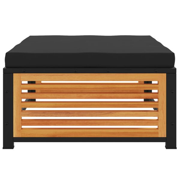 vidaXL Vrtni stolček z blazino 68x68x30 cm trden akacijev les