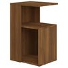 vidaXL Stranska mizica rjavi hrast 36x30x56 cm konstruiran les