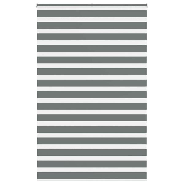 vidaXL Zebra senčilo temno sivo 140x200 cm tkanina širina 135,9 cm