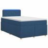vidaXL Postelja boxspring z vzmetnico Modra 120 x 200 cm Blago