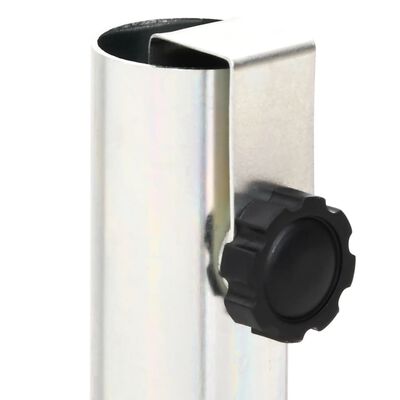 vidaXL Podstavek za senčnik s konicami Ø32-48 mm srebrno jeklo