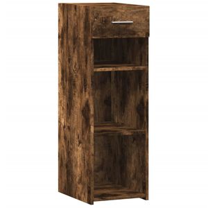 vidaXL Komoda dimljeni hrast 30x42,5x93 cm inženirski les