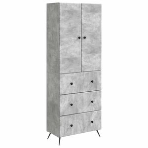 vidaXL Set omar 2 pcs Betonsko siva 66 x 34,5 x 90 cm Inženirski les