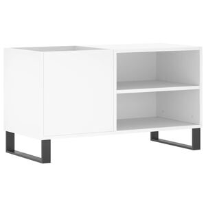 vidaXL Omarica za gramofonske plo&scaron;če bela 85x38x48 cm inženirski les