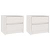 vidaXL Nočna omarica 2 kosa bela 40x30,5x35,5 cm trdna borovina