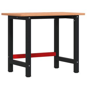 vidaXL Delovna miza 100x60x81,5 cm trdna bukovina pravokotna