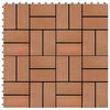 vidaXL Tla za teraso 11 pcs Tikovina 30 x 30 cm WPC