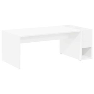 vidaXL Klubska miza Bela 101,5 x 50 x 37 cm Inženirski les