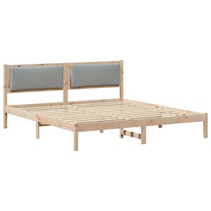 vidaXL Konstrukcija postelje z vzglavjem Svetlo siva 180 x 200 cm