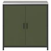 vidaXL Shramba za kuhinjo s polico Oljčno zelena 60 x 50 x 92 cm Jeklo