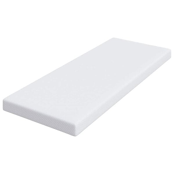 vidaXL Nadvložek Bela 70 x 200 x 3.5 cm Jacquard tkanina