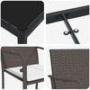 vidaXL Komplet za jedilnico v vrtu 5 pcs Rjava Poly ratan