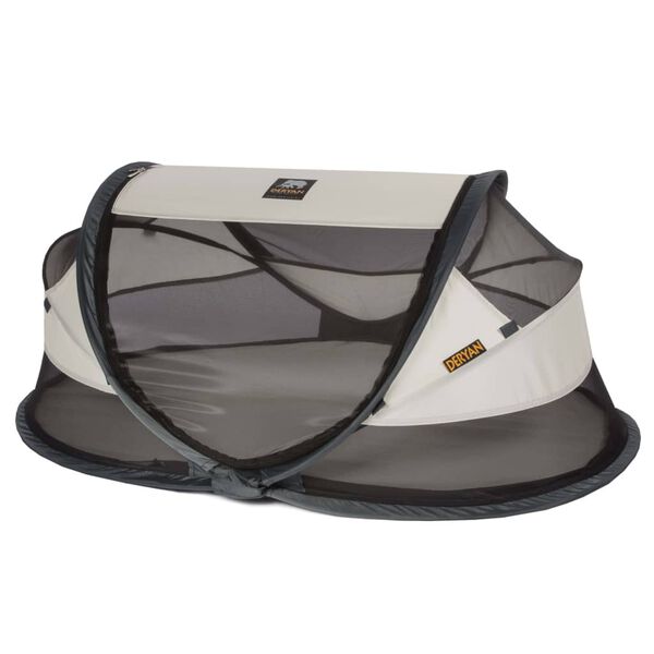DERYAN Zložljiva potovalna posteljica Baby Luxe s komarnikom krem