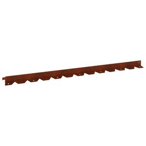 vidaXL Robovi trave 10 kos 102 x 4 x 4 cm Jeklo Rjav