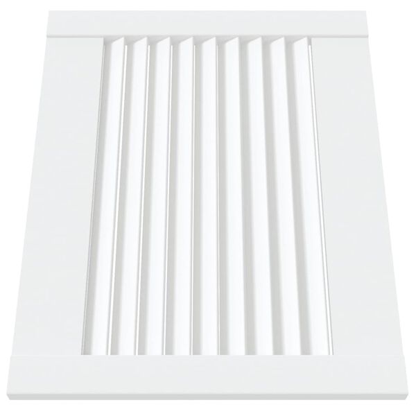 vidaXL Vrata za omarico z letvicami 2 kosa bela 39,5x49,4 cm borovina